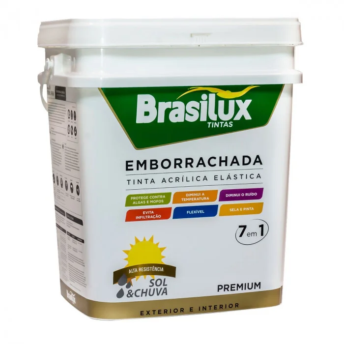 TINTA ACRIL.EMBORRACHADA - 18L BRANCO NEVE BRASILUX