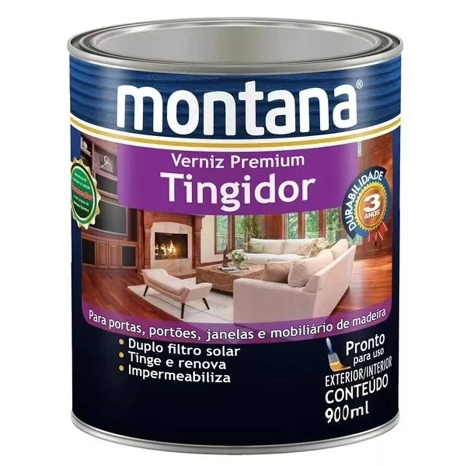 MONTANA VERNIZ TINGIDOR 900ML IMBUIA BRILHO