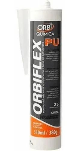 SILICONE PU 40 USO GERAL CINZA - 380G ORBIFLEX
