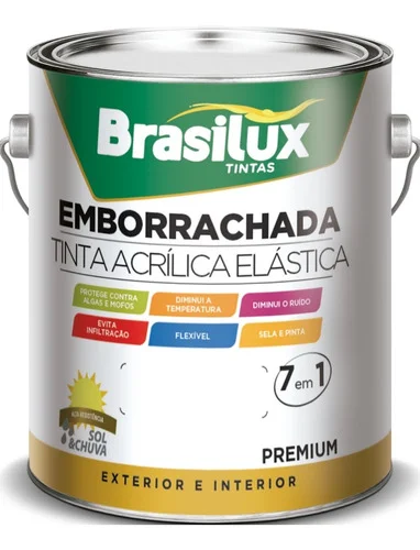 TINTA ACRIL.EMBORRACHADA - 3,6L BRANCO NEVE BRASILUX
