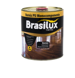 VERNIZ PU MONO COMP P/ PISOS DE MADEIRA - 900ML INCOLOR BRASILUX