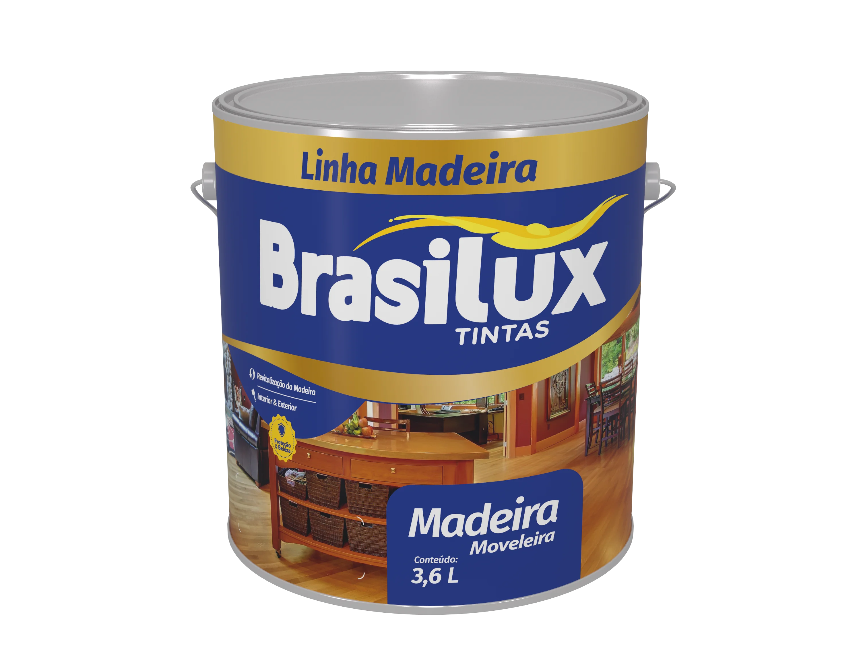 VERNIZ P/MAD. SEC.RAPIDA - 3,6L MOGNO CASTANHO BRASILUX