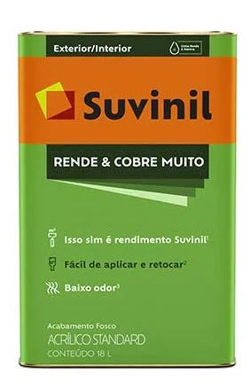 SUVINIL RENDE COBRE MUITO FOSCO 18L BRANCO NEVE