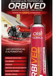 SILICONE ORBIVED ALTA TEMPERATURA 50G - VERMELHO