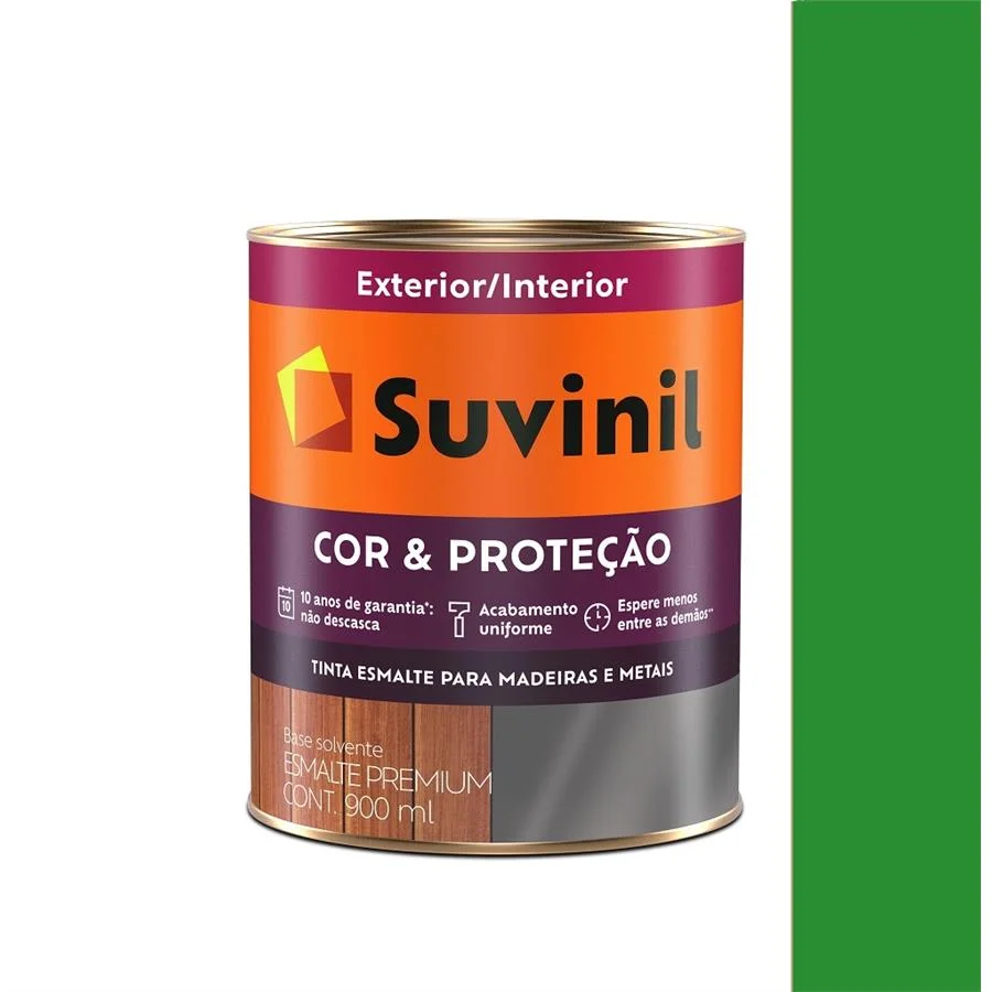 SUVINIL ESMALTE COR & PROT. BRIL 900ML VERD FOLHA